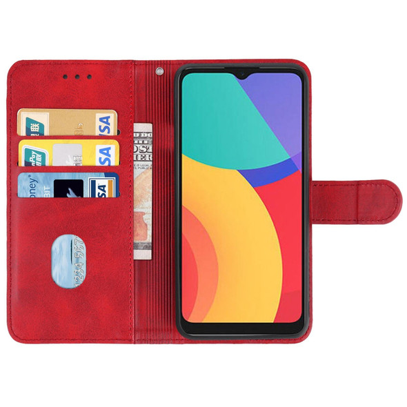 Leather Phone Case - Alcatel 3L 2021 / 1S 2021 / Vodafone Smart V12(Red)