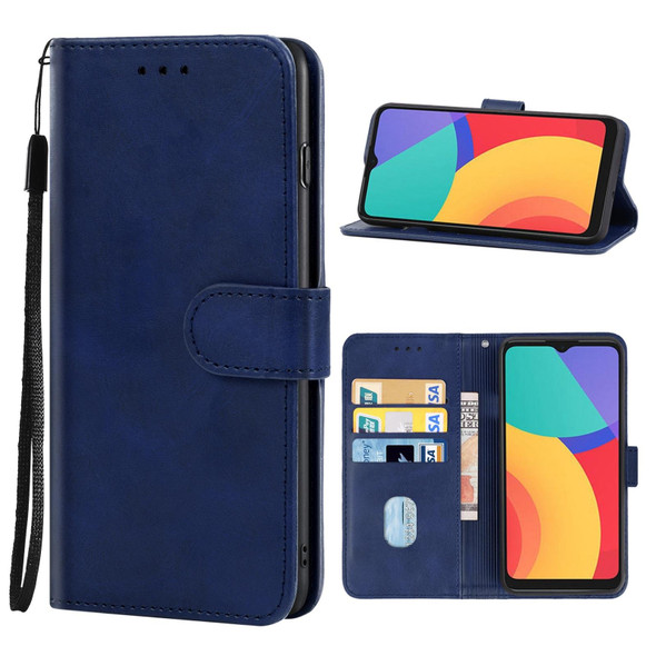 Leather Phone Case - Alcatel 3L 2021 / 1S 2021 / Vodafone Smart V12(Blue)