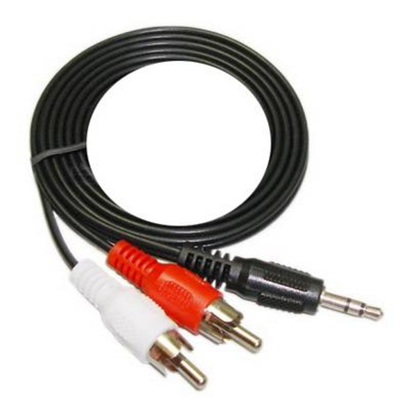 Jack 3.5mm Stereo to RCA Male Audio Cable, Length: about 2.7m