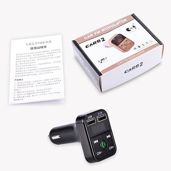 B2 Dual USB Charging Bluetooth FM Transmitter MP3 Music Player Car Kit, Support Hands-Free Call  & TF Card & U Disk (Silver)
