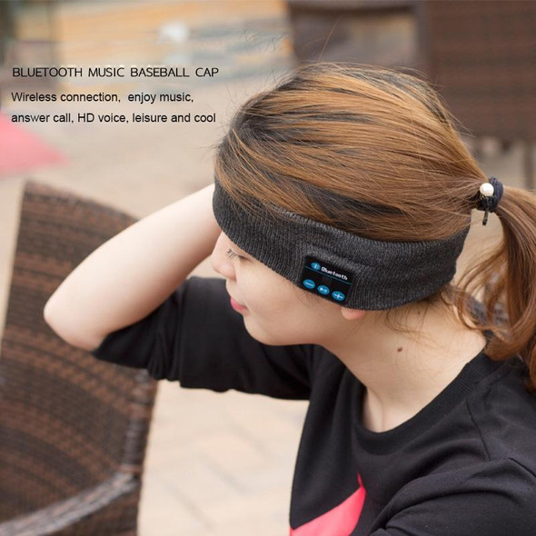 My-Call Bluetooth V5.0 Headsfree Sport Headband Music Headwear for iPhone 6 & 6s / iPhone 5 & 5S / iPhone 4 & 4S and Other Bluetooth Devices(Dark Gray)