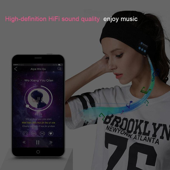My-Call Bluetooth V5.0 Headsfree Sport Headband Music Headwear for iPhone 6 & 6s / iPhone 5 & 5S / iPhone 4 & 4S and Other Bluetooth Devices(Dark Gray)