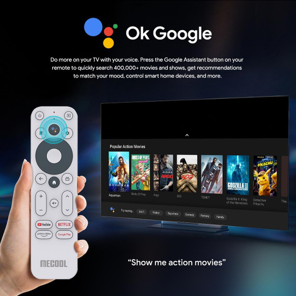 MECOOL KD5 Android 11.0 TV Dongle TV Stick, Support Google Assistant, AU Plug