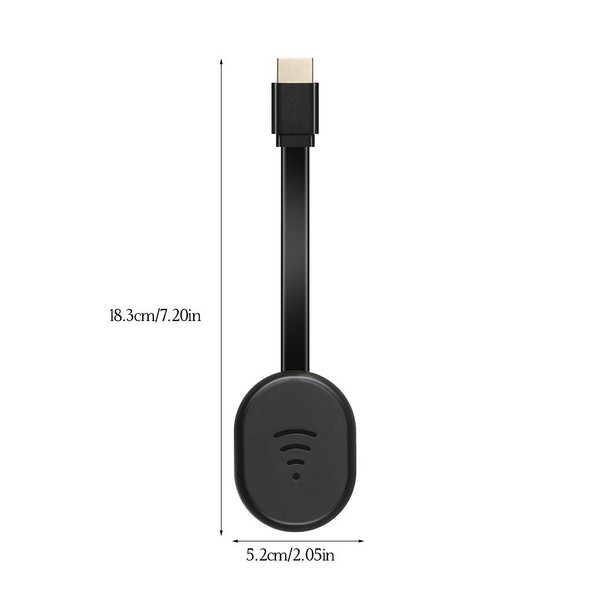 E38 Black Wireless WiFi Display Dongle Receiver Airplay Miracast DLNA TV Stick for iPhone, Samsung, and other Smartphones