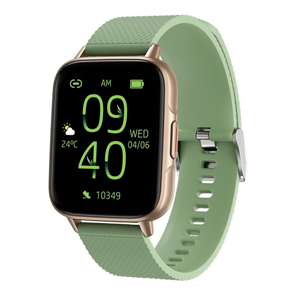 FW02 1.7 Inch Square Screen Silicone Strap Smart Health Watch Supports Heart Rate, Blood Oxygen Monitoring(Green)
