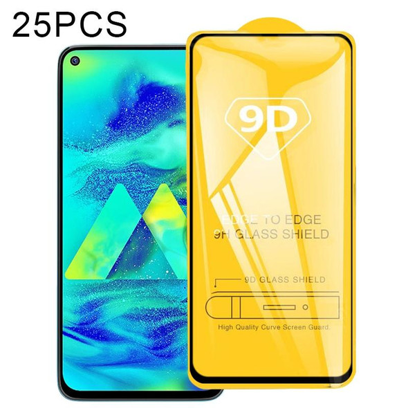 Samsung Galaxy M40 25 PCS 9D Full Glue Full Screen Tempered Glass Film