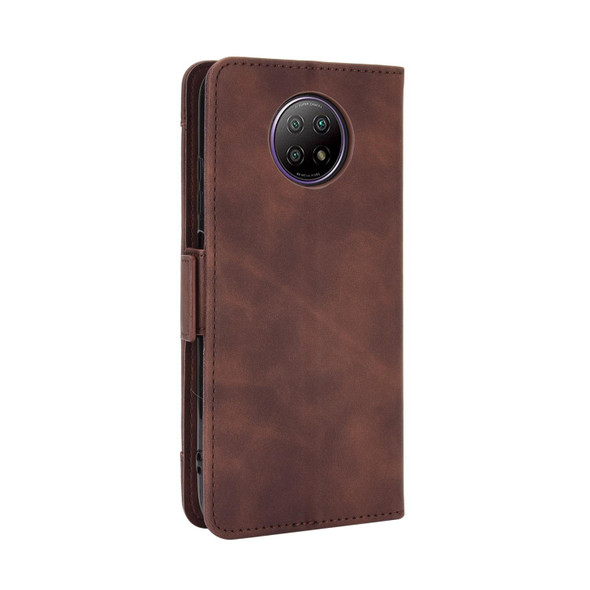 Xiaomi Redmi Note 9T 5G Skin Feel Calf Pattern Horizontal Flip Leather Case with Holder & Card Slots & Photo Frame(Brown)