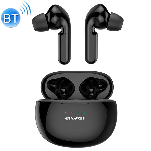 awei T15 TWS Bluetooth V5.0 Ture Wireless Sports Headset with Charging Case(Black)