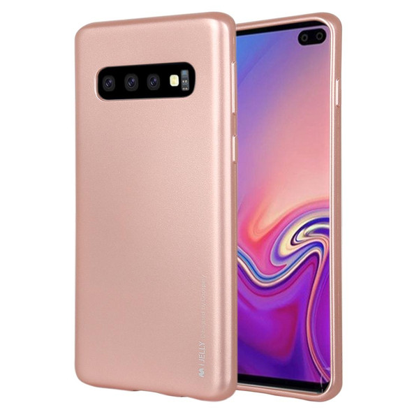 GOOSPERY I JELLY METAL TPU Case for Galaxy S10 (Rose Gold)