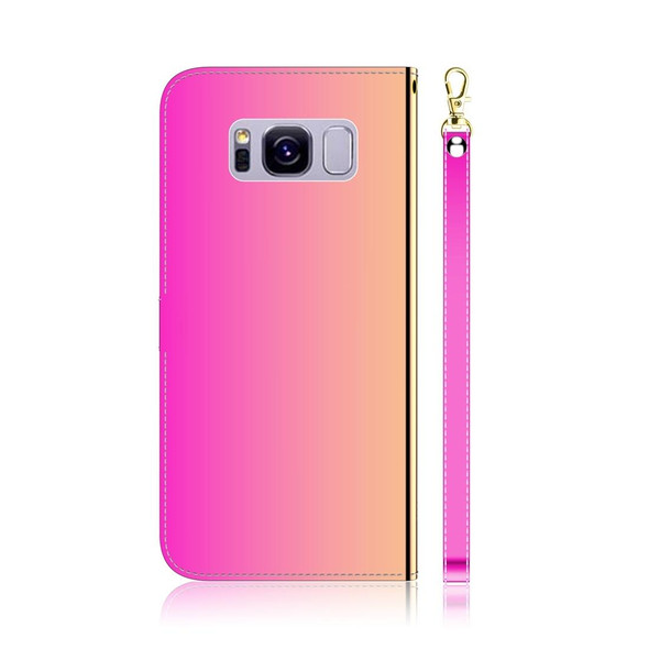 Galaxy S8+ Imitated Mirror Surface Horizontal Flip Leather Case with Holder & Card Slots & Wallet & Lanyard(Gradient Color)