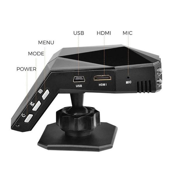 2 inch HD Single Lens 1080P No Light Night Vision Hidden Driving Recorder with Aromatherapy, SD Card Memory:Without