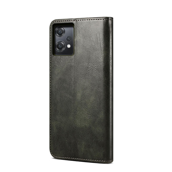 OnePlus Nord CE 2 Lite 5G Oil Wax Crazy Horse Texture Leather Phone Case(Green)