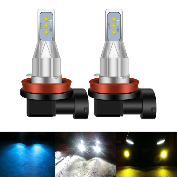 1 Pair H11 DC 12V-24V 12W 1800LM Car LED Fog Light(White Light)