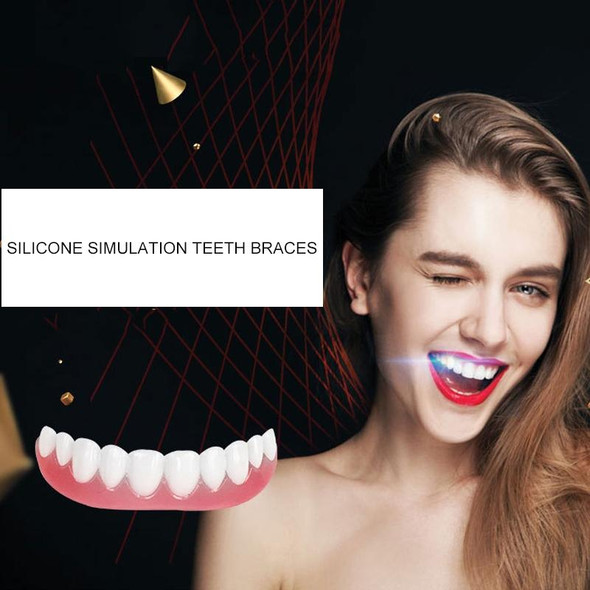 Silicone Whitening Simulation Braces Comfort Fit Flex Curved Teeth Dentures Beauty Tools, Length: 7cm