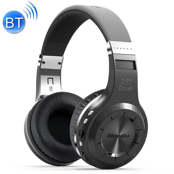 Bluedio H+ Turbine Wireless Bluetooth 4.1 Stereo Headphones Headset with Mic & Micro SD Card Slot & FM Radio, - iPhone, Samsung, Huawei, Xiaomi, HTC and Other Smartphones, All Audio Devices(Black)
