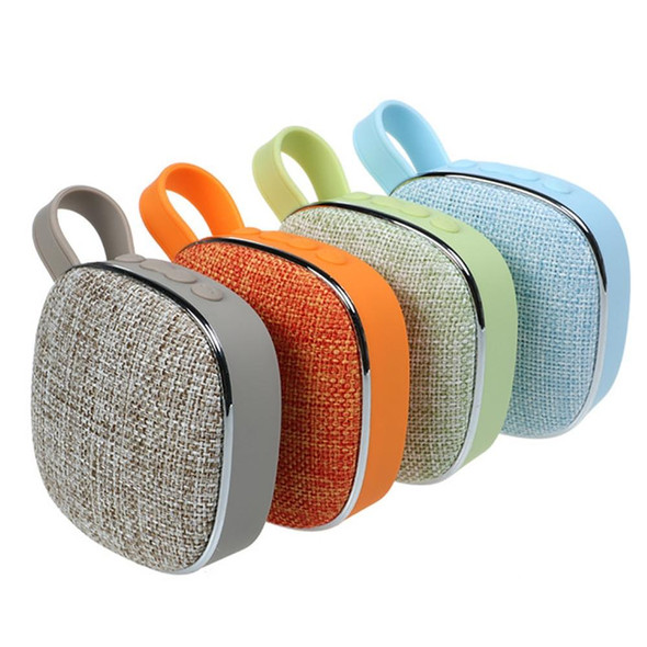 X25new Cloth Texture Square Portable Mini Bluetooth Speaker, Support Hands-free Call & TF Card & AUX(Orange)