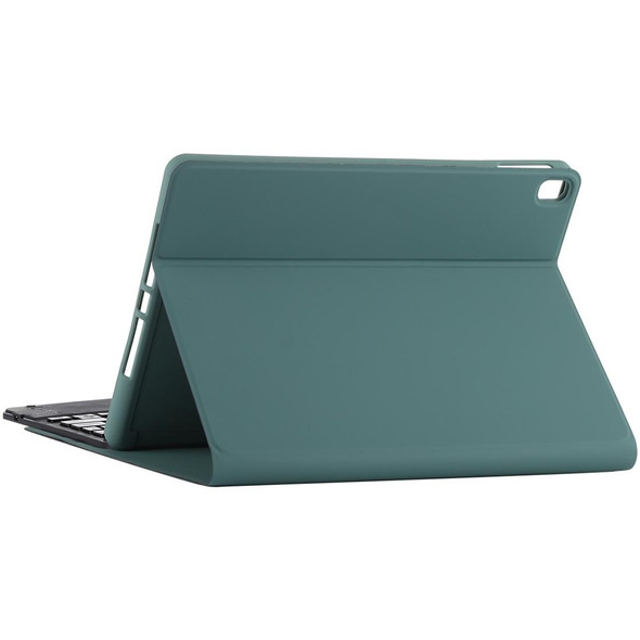 TG97BC Detachable Bluetooth Black Keyboard + Microfiber Leather Tablet Case for iPad 9.7 inch, with Touch Pad & Pen Slot & Holder(Dark Green)