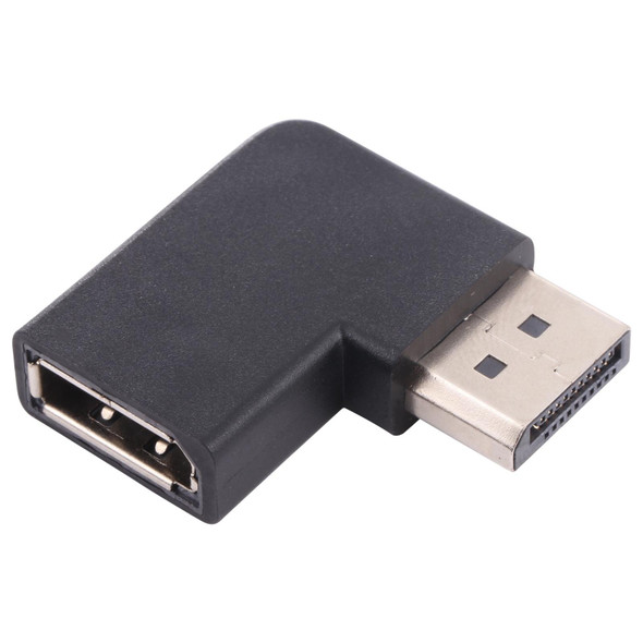 8K DisplayPort Male to DisplayPort Female Elbow Adapter