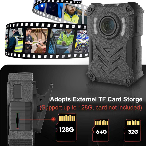 A12 1080P HD 150 Degrees View Angle Field Recorder with Clip, Support Infrared Night Vision & TF Card