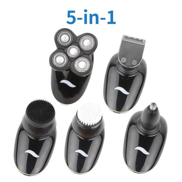 SPORTSMAN MS-535 5 In 1 Five-Head Shaving Humeral Body Water Washed Nasal Hair Shaving Knife, Specification: USB