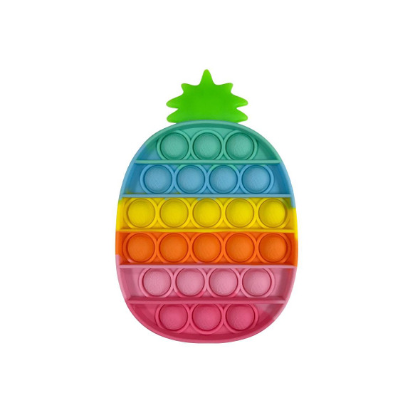 5 PCS Children Math Logic Educational Toys Silicone Pressing Parent-Child Game, Style: Pineapple (Rainbow)