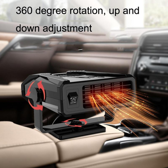 12V Car Heater Fan Defrost Defogger(Black)