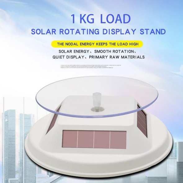 12cm Solar Rotating Display Stand Props Turntable(Black)