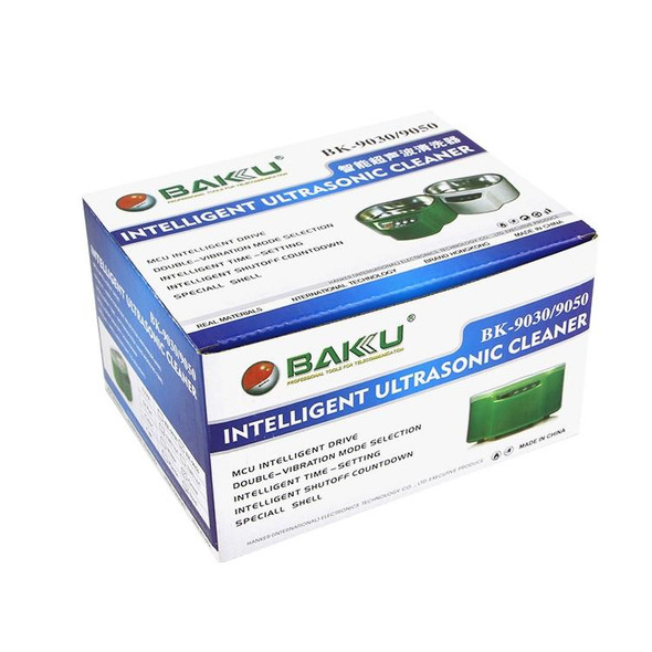 BAKU BK-9050 30W / 50W Adjustable 0.6L LCD Display Ultrasonic Cleaner, AC 220V(White)