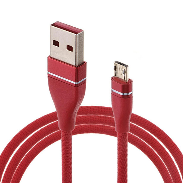 Nylon Weave Style USB to Micro USB Data Sync Charging Cable, Cable Length: 1m, - Galaxy, Huawei, Xiaomi, LG, HTC and Other Smart Phones (Red)