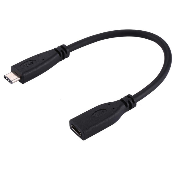20cm USB-C / Type-C 3.1 Male to USB-C / Type-C Female Connector Adapter Cable, - Galaxy S8 & S8 + / LG G6 / Huawei P10 & P10 Plus / Oneplus 5 / Xiaomi Mi6 & Max 2 /and other Smartphones(Black)