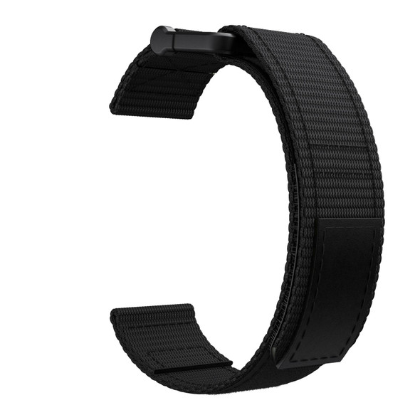 26mm Hook And Loop Fastener Nylon Watch Band(Black)