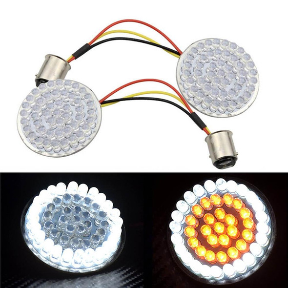 2 PCS Motorcycle LED Signal Steering Lamp - Dyna(White Yellow Light 1157 Without Lampshade)