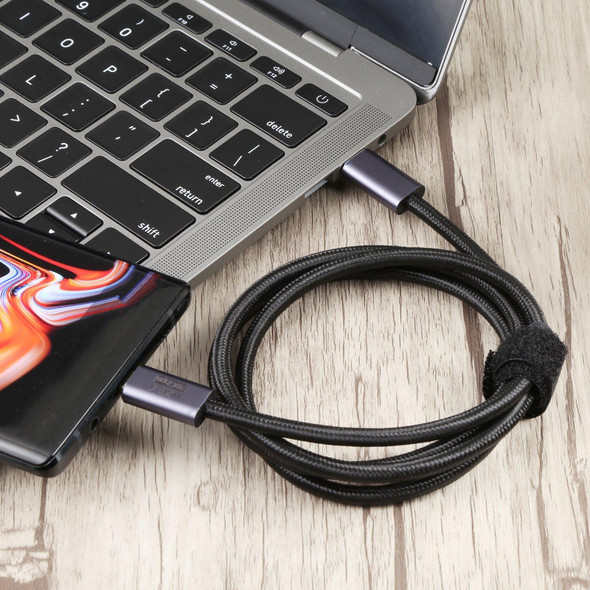 20Gbps USB 4 USB-C / Type-C Male to USB-C / Type-C Male Braided Data Cable, Cable Length:1m(Black)