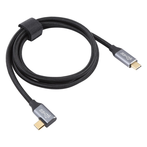 USB-C / Type-C Male to USB-C / Type-C Elbow Transmission Data Cable, Cable Length:0.5m