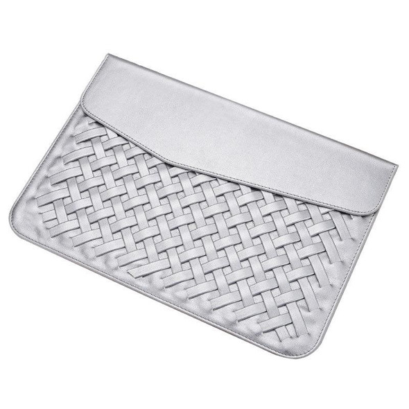 Hand-Woven Computer Bag Notebook Liner Bag, Applicable Model: 13 inch (A1466 / A1369 / A1502 / A1425 / A1466 / A1369 / A1502)(Silver)