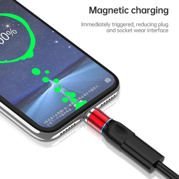 4 in 1 3A 8 Pin & USB-C / Type-C & Micro USB Zinc Alloy Magnetic Charging Head + USB-C / Type-C Magnetic Charging Adapter Set (Red)
