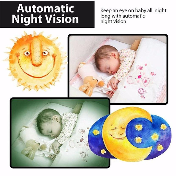 VB601 2.0 inch LCD Screen Hassle-Free Portable Baby Monitor, Support Two Way Talk Back, Night Vision(EU Plug)