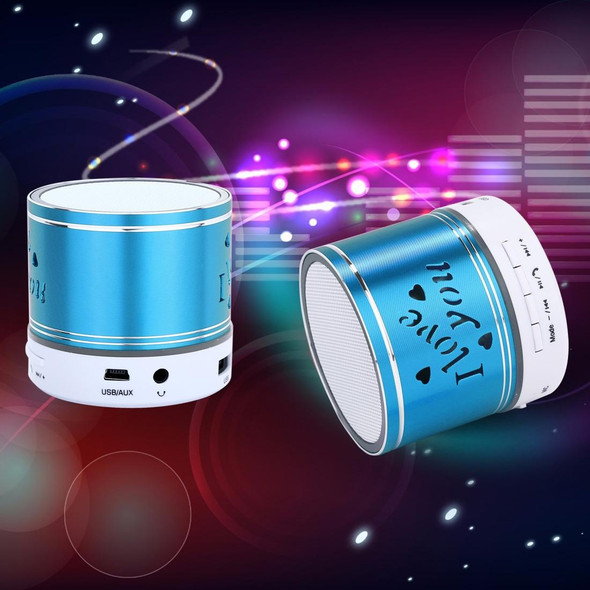 A9L Mini Portable Bluetooth Stereo Speaker with RGB LED Light, Built-in MIC, Support Hands-free Calls & TF Card & AUX(Blue)