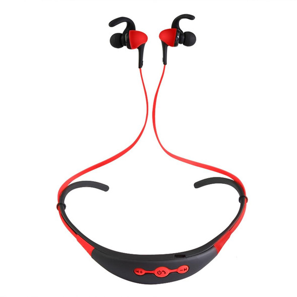 BT-54 In-Ear Wire Control Sport Neckband Wireless Bluetooth Earphones with Mic & Ear Hook, Support Handfree Call, - iPad, iPhone, Galaxy, Huawei, Xiaomi, LG, HTC and Other Smart Phones(Red)