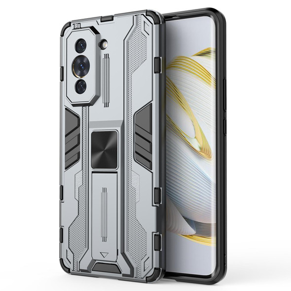 Huawei Nova 10 Pro 4G Supersonic PC + TPU Shock-proof Protective Phone Case with Holder(Grey)