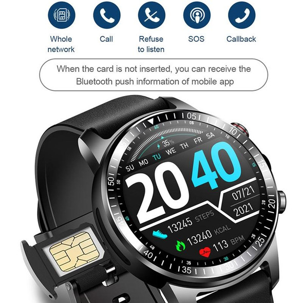 UNIWA KW390 1.39 inch Screen 4G Smart Watch, 2GB+16GB Android 8.1, Support Heart Rate Monitoring / GPS / Alipay