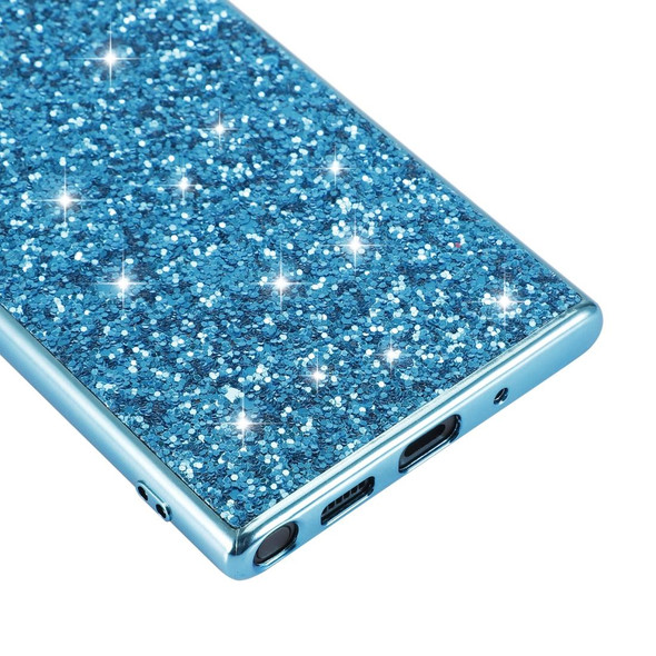 Plating Glittery Powder Shockproof TPU Case - Galaxy Note 10+(Blue)