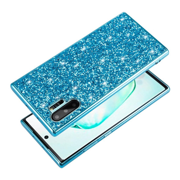 Plating Glittery Powder Shockproof TPU Case - Galaxy Note 10+(Blue)