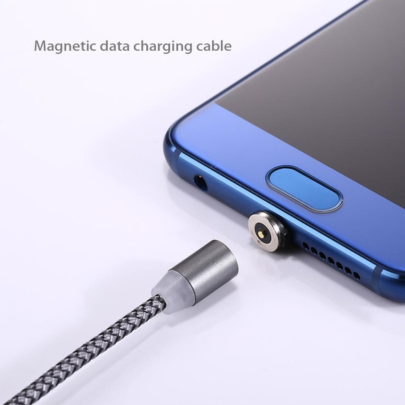 360 Degree Rotation 1m Weave Style USB-C / Type-C to USB 2.0 Strong Magnetic Charger Cable with LED Indicator for Samsung Galaxy S8 & S8 + / LG G6 / Huawei P10 & P10 Plus / Oneplus 5 and other Smartp
