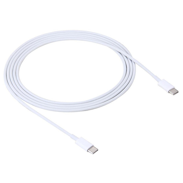 2m 2A USB-C / Type-C 3.1 Male to USB-C / Type-C 3.1  Male Adapter Cable, - Galaxy S8 & S8 + / LG G6 / Huawei P10 & P10 Plus / Xiaomi Mi6 & Max 2 and other Smartphones(White)