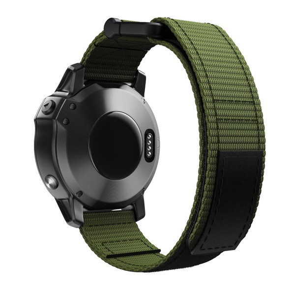 26mm Hook And Loop Fastener Nylon Watch Band(Green)