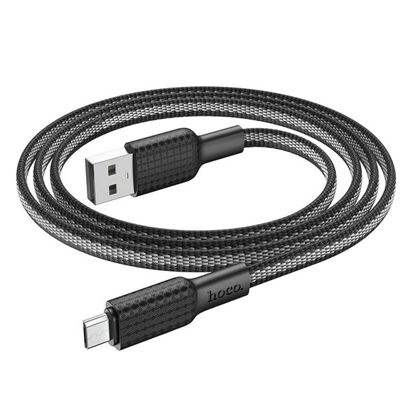 hoco X69 Micro USB Jaeger Charging Data Cable, Length: 1m(Black White)