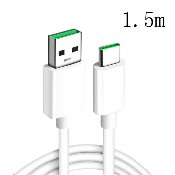 XJ-63 5A USB to Type-C Super Flash Charging Data Cable for OPPO, Cable Length:1.5m