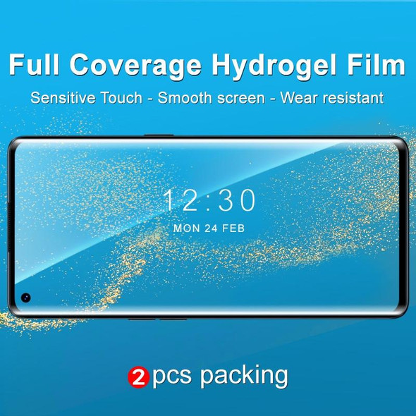 OPPO Reno6 Pro 5G / Find X3 Neo 2 PCS IMAK Curved Full Screen Hydrogel Film Front Protector