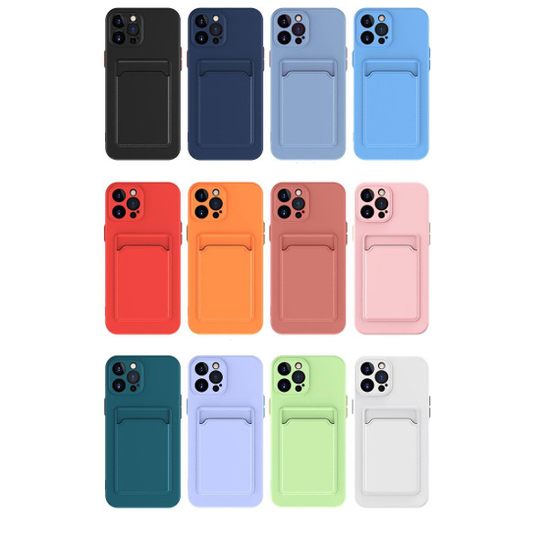 Skin Feel Card Color Button TPU Case - iPhone 14 Pro Max(Orange)